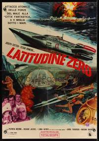 2c400 LATITUDE ZERO Italian lrg pbusta '70 different sci-fi art of the world of tomorrow!