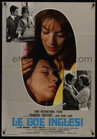 2c422 TWO ENGLISH GIRLS Italian lrg pbusta '72 Francois Truffaut directed, Jean-Pierre Leaud!