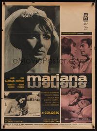 2c044 MARIANA Mexican poster '67 Julio Aleman, Pixie Hopkin, Rebeca Iturbide!