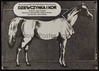 2c574 DAS PFERDEMADCHEN Polish 27x38 '80 Ergon Schlegel, cool Erol art of horse!