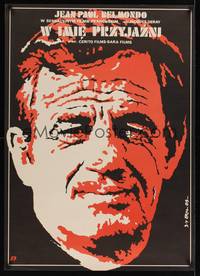 2c615 LONER Polish 27x37 '89 Jacques Deray's Le solitaire, Erol art of Jean-Paul Belmondo!