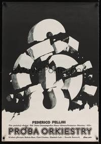 2c626 ORCHESTRA REHEARSAL Polish 27x39 '80 Federico Fellini's Prova d'orchestra, Erol art!