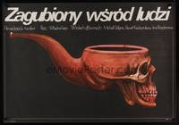 2c640 PROPAVSHIYE SREDI ZHIVYKH Polish 27x38 '82 Vladimir Fetin, Jakub Erol art of pipe skull!