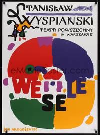 2c666 WEDDING commercial Polish 26x36 '95 colorful Mlodozeniec art!