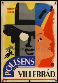 2c001 POLISENS VILLEBRAD Swedish '33 Brigitte Helm, really cool stylized Donner art!