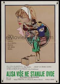 2c125 ALICE DOESN'T LIVE HERE ANYMORE Yugoslavian '75 Scorsese, Petragnani art of Ellen Burstyn!