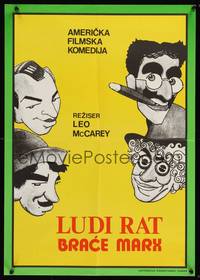 2c133 DUCK SOUP Yugoslavian '60s Marx Brothers, Groucho, Harpo & Chico, wacky art!