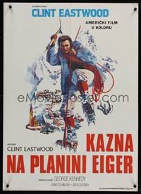 2c134 EIGER SANCTION Yugoslavian '75 Clint Eastwood's lifeline was held by the assassin he hunted!