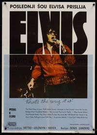 2c135 ELVIS: THAT'S THE WAY IT IS Yugoslavian '70 great image of Presley singing on stage!
