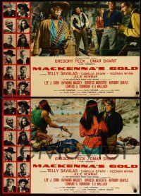 2c466 MacKENNA'S GOLD 4 Italian photobustas '69 Gregory Peck, Sharif, & Julie Newmar!