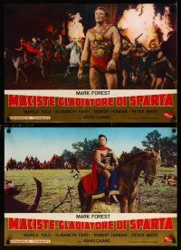 2c488 TERROR OF ROME AGAINST THE SON OF HERCULES 10 Italian photobustas '64 Mark Forest as Maciste!
