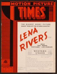 2d039 MOTION PICTURE TIMES exhibitor magazine April 21, 1932 Tom Mix talks, NSS trailer ad!