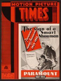 2d041 MOTION PICTURE TIMES exhibitor magazine May 12, 1932 fight the double feature menace!