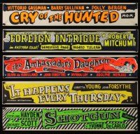 2d025 LOT OF 20 DOOR TOP BANNERS lot '53 - '57 Forbidden, Back to God's Country + many more!