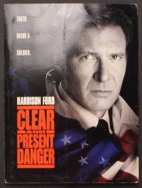 2d236 CLEAR & PRESENT DANGER presskit '94 Harrison Ford and American flag, Willem Dafoe