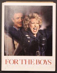 2d244 FOR THE BOYS presskit '91 Bette Midler entertains the troops in WWII, James Caan, Segal