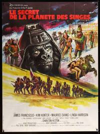 2e300 BENEATH THE PLANET OF THE APES French 1p '70 completely different art by Boris Grinsson!