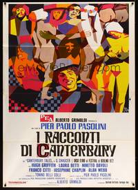 2e019 CANTERBURY TALES Italian 1p '71 Pier Paolo Pasolini, different sexy art by Symeoni!