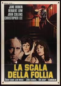 2e031 DARK PLACES Italian 1p '74 Christopher Lee, Joan Collins, different art by Enzo Nistri!