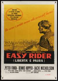 2e037 EASY RIDER Italian 1p R70s Peter Fonda, motorcycle biker classic directed by Dennis Hopper!