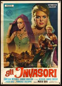 2e039 ERIK THE CONQUEROR Italian 1p '61 Mario Bava's Gli Invasori, art by Franco Fiorenzi!