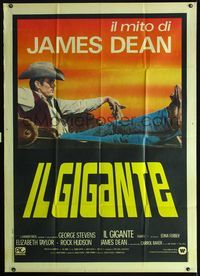 2e047 GIANT Italian 1p R83 best image of James Dean reclined in car, directed by George Stevens!