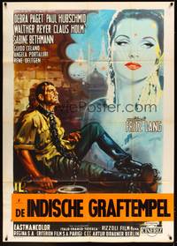 2e064 INDIAN TOMB Italian 1p R1961 Fritz Lang, art of sexy Debra Paget by Martinati!