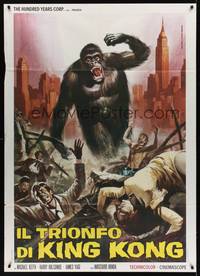 2e069 KING KONG VS. GODZILLA Italian 1p 1973 different art of just the ape by Piovano!