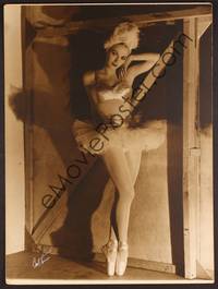 2f002 VERA ZORINA signed deluxe 15x20 still '40s by Bert Six, full-length in ballerina outfit!