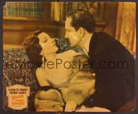 2f017 HONOR AMONG LOVERS jumbo LC '31 romantic close up of sexy Claudette Colbert & Fredric March!