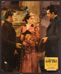 2f021 RETURN OF FRANK JAMES jumbo LC '40 Fritz Lang, Gene Tierney between Henry Fonda & Cooper!