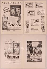 2f409 REBECCA advertising section '40 Alfred Hitchcock classic, Laurence Olivier & Joan Fontaine!