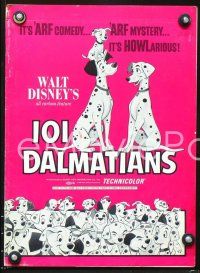 2f359 ONE HUNDRED & ONE DALMATIANS pressbook R72 most classic Walt Disney canine movie!