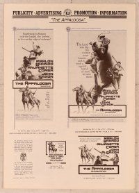 2f062 APPALOOSA pressbook '66 Brando rode the lustful & lawless to live on the edge of violence!