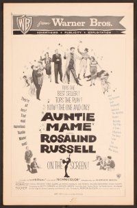 2f066 AUNTIE MAME pressbook '58 classic Rosalind Russell family comedy from play and novel!