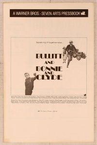 2f085 BONNIE & CLYDE/BULLITT int'l pressbook '69 speaking of togetherness...!
