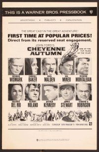 2f103 CHEYENNE AUTUMN pressbook '64 directed by John Ford, Richard Widmark, Carroll Baker