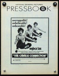 2f105 CHINESE CONNECTION pressbook '73 great images of kung fu master Bruce Lee!