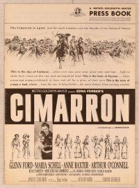 2f109 CIMARRON pressbook '60 directed by Anthony Mann, Glenn Ford, Maria Schell