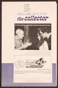 2f113 COLLECTOR pressbook '65 Terence Stamp & Samantha Eggar, directed by William Wyler!