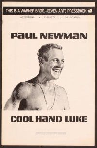 2f115 COOL HAND LUKE pressbook '67 Paul Newman prison escape classic, cool different image!