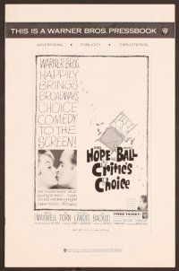 2f119 CRITIC'S CHOICE pressbook '63 Bob Hope, Lucille Ball!