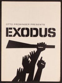 2f044 EXODUS pressbook '61 directed by Otto Preminger, lots of Saul Bass artwork throughout!