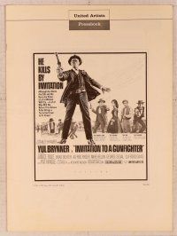 2f219 INVITATION TO A GUNFIGHTER pressbook '64 vicious Yul Brynner brings a town to its knees!
