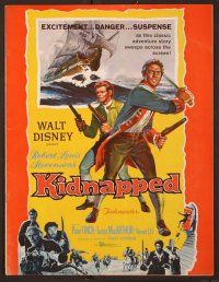 2f238 KIDNAPPED pressbook '60 Walt Disney, swashbucklers Peter Finch & James MacArthur!