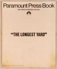 2f266 LONGEST YARD pressbook '74 Robert Aldrich prison football sports comedy, Burt Reynolds