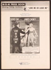 2f273 LOVE ME OR LEAVE ME pressbook '55 sexy Doris Day as famed Ruth Etting, James Cagney!
