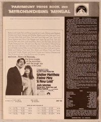 2f339 NEW LEAF pressbook '71 Walter Matthau with star & director Elaine May!