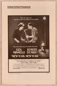 2f340 NEW YORK NEW YORK pressbook '77 Robert De Niro plays sax while Liza Minnelli sings!