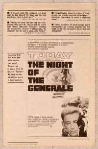 2f341 NIGHT OF THE GENERALS pressbook '67 Peter O'Toole in a unique manhunt across Europe!